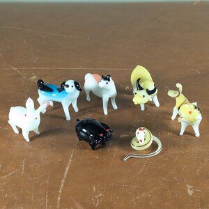 Chinese zodiac hand blown glass animals, lampwork miniature glass figurines